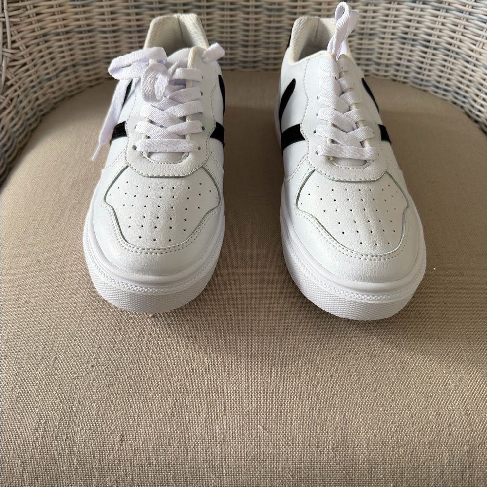 Michael Kors White and Black Sneakers